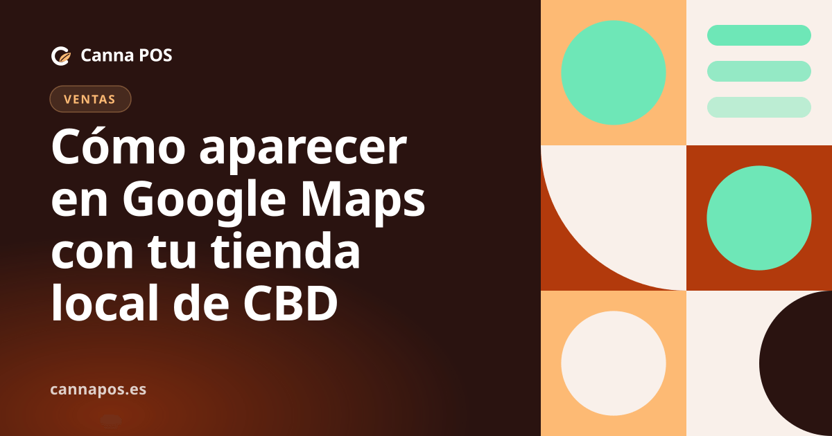 Escaparate de una tienda de CBD de barrio con el rótulo visible y una persona consultando el mapa en el móvil en la acera