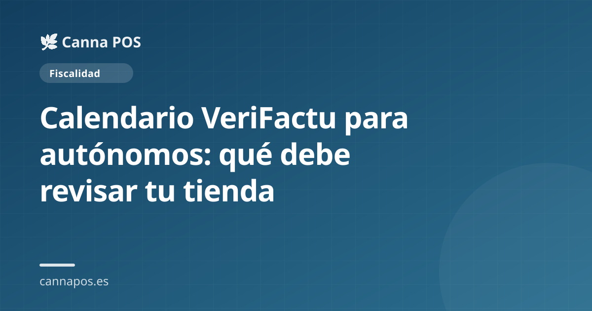 Autónomo revisando en un TPV los registros de ventas y el calendario fiscal de una tienda de CBD